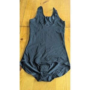 Daisy Fuentes Black Shapewear Bodysuit Scoop Neck DF7022 Size L
